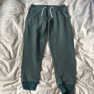 J Crew Green Jogger Sweatpants with White Drawstring Small